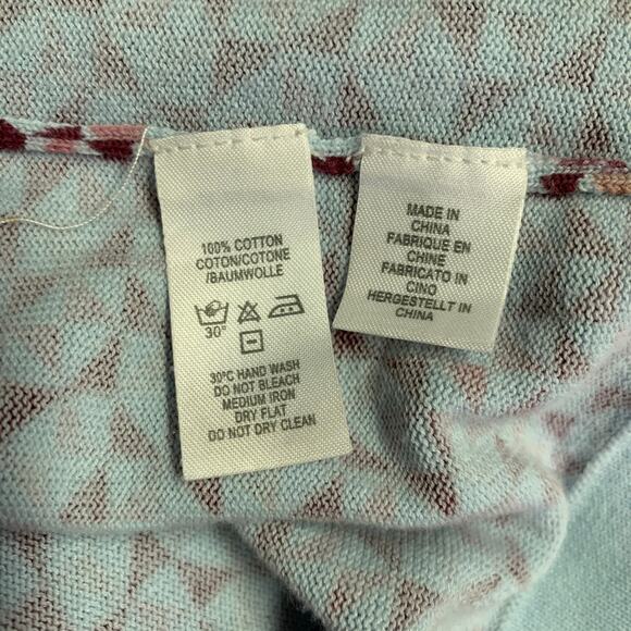 PAUL SMITH Size XXL Light Blue Multi Color Geometric Cotton Pullover - Picture 6 of 7